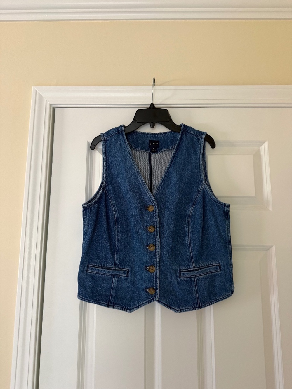 J Crew Factory Button Up Denim Vest - Size 8